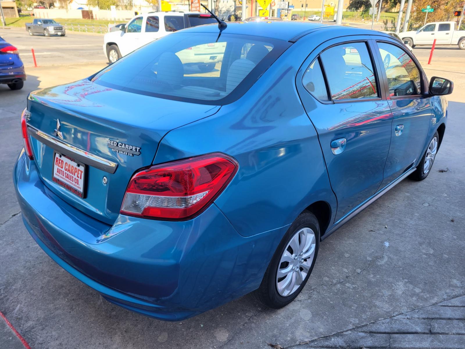 2020 Blue Mitsubishi Mirage G4 (ML32F3FJ1LH) with an 1.2L I3 F DOHC 12V engine, Automatic transmission, located at 503 West Court, Seguin, TX, 78155, (830) 379-3373, 29.568621, -97.969803 - Photo #2